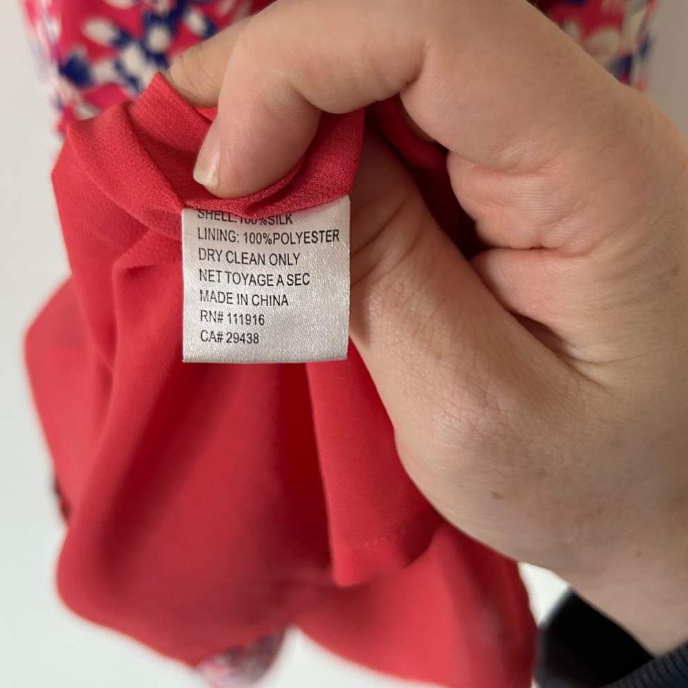 Yumi Kim Jayne Silk Floral Hot Pink Tulip Mini Dress Size Small - Picture 7 of 7